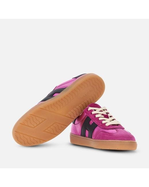 Hogan Purple Flat Sneakers, ,Fuchsia