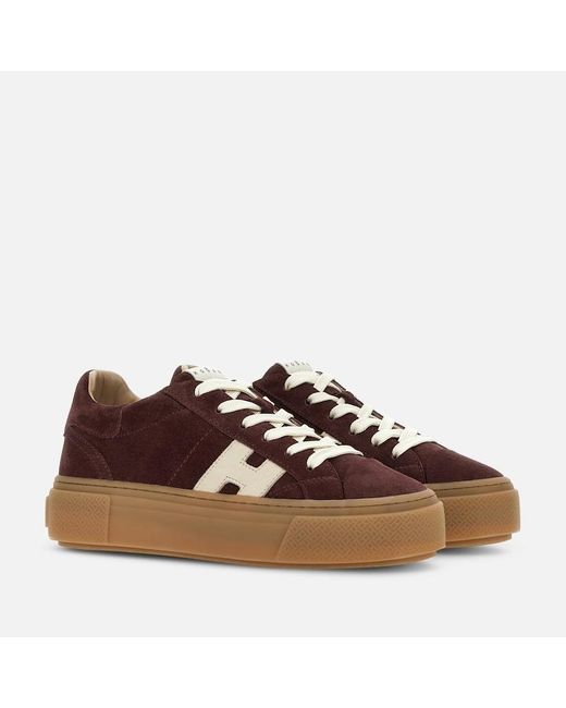 Hogan Brown Flat Sneakers,