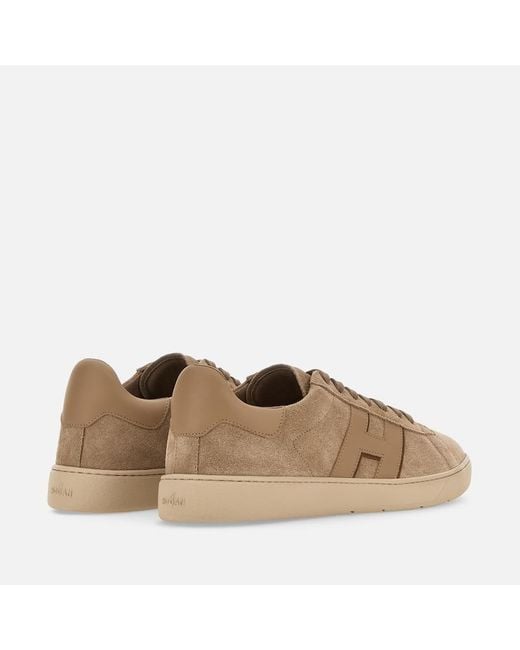 Hogan Brown Cool Allacciato H Profilo Lace-Up Sneakers for men