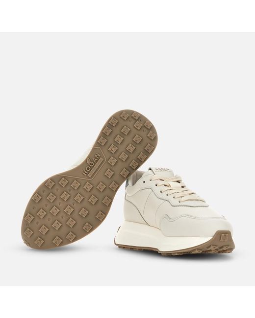 Hogan White Sporty Sneakers, Light,Off