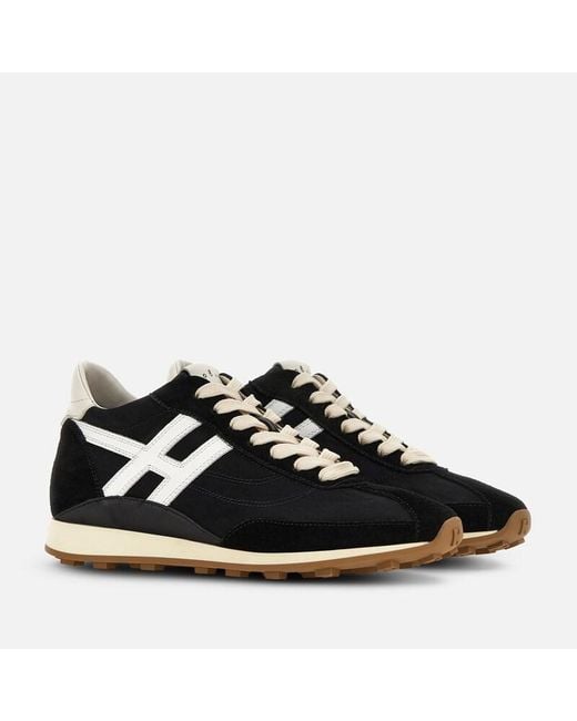 Hogan Black Sporty Sneakers,