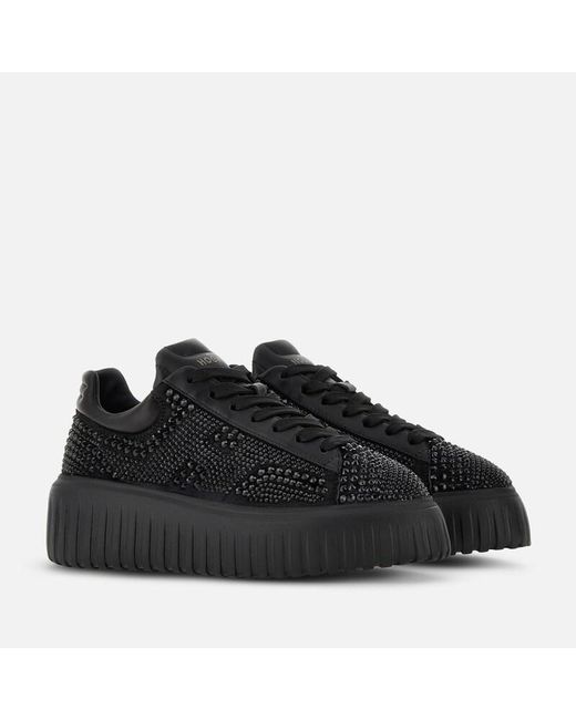 Hogan Black H-Stripes Sneakers Atelier