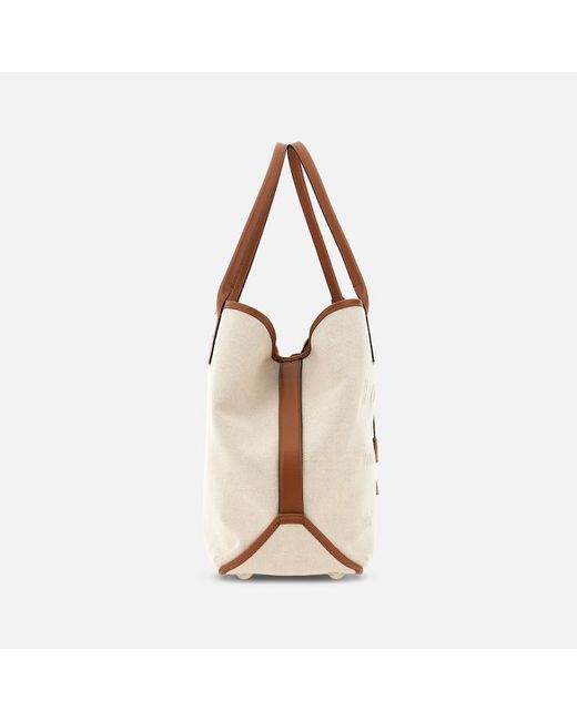 Sac Shopping Script Medium Hogan en coloris Natural