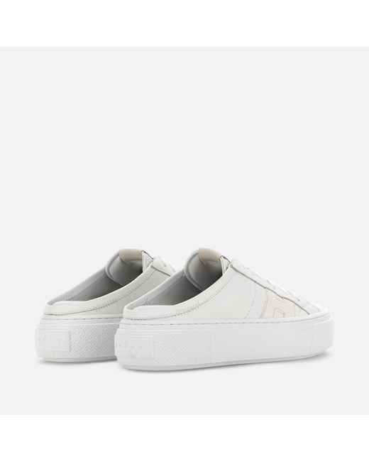 Hogan White Mules Crosswind