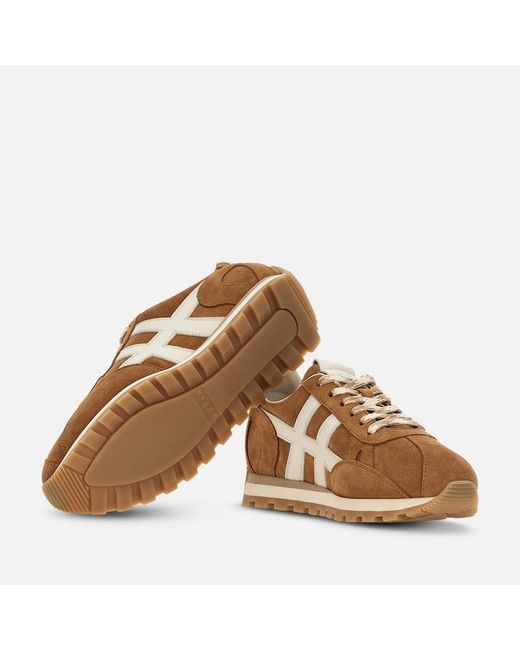 Hogan Brown Sporty Sneakers,