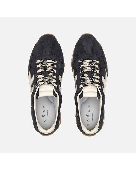 Hogan Blue Sporty Sneakers,