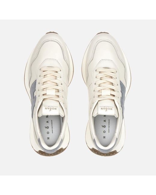 Hogan White Sporty Sneakers, Light,Off