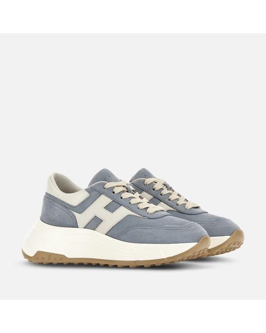 Hogan Blue Sporty Sneakers,