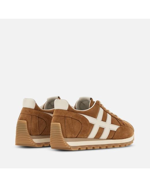 Hogan Brown Sporty Sneakers,