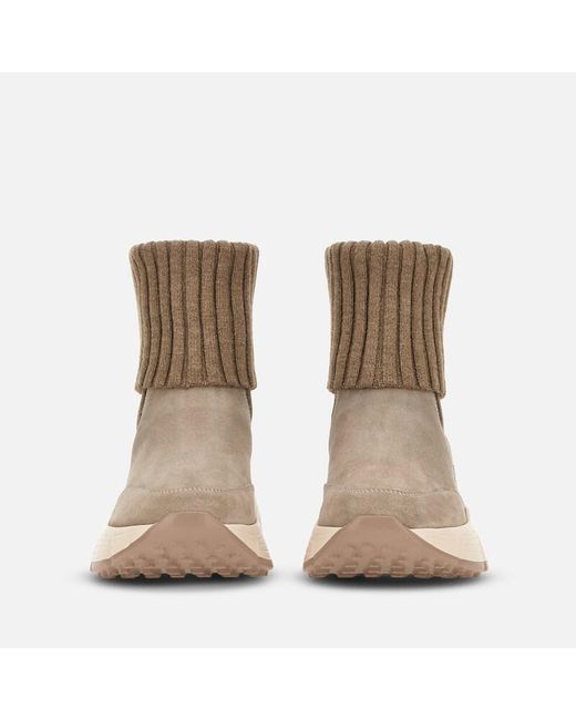Hogan Brown Sporty Sneakers,