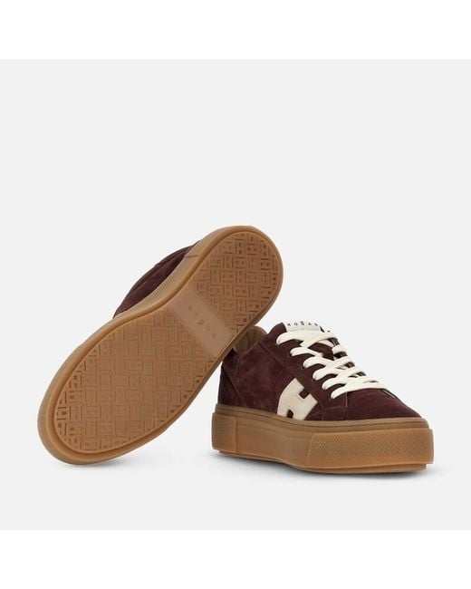 Hogan Brown Flat Sneakers,