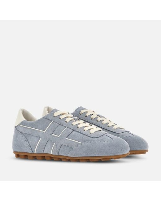 Hogan Blue Sporty Sneakers,