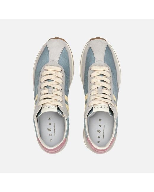Hogan Blue Sporty Sneakers, ,Light,