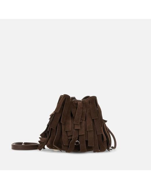 Hogan Brown Hocket Bucket Bag Mini