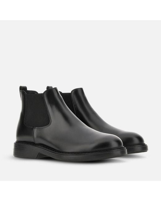 Hogan Black Boots And Chelsea, for men