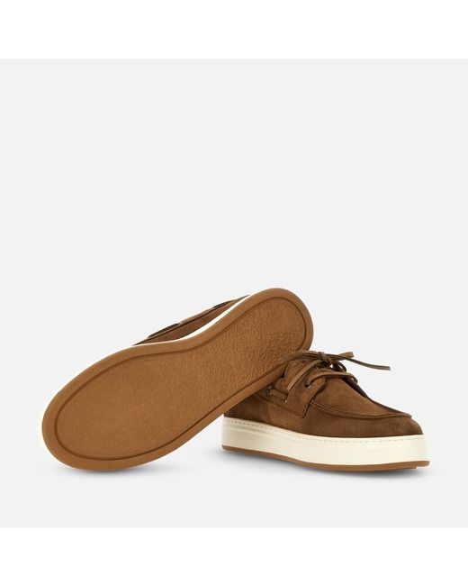 Hogan Brown H668 Barca Loafers for men