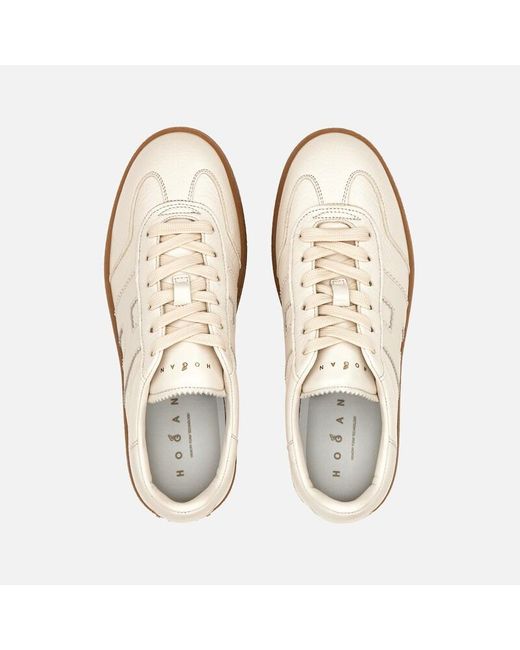 Hogan White Yogurt H698 Allacciato H Lace-Up Shoes