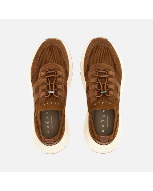 Hogan Brown Sporty Sneakers,