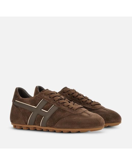 Hogan Brown Sporty Sneakers,