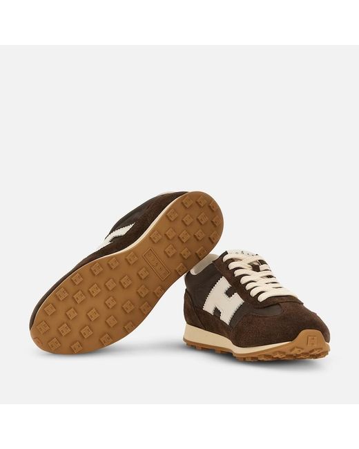 Hogan Brown Sporty Sneakers,