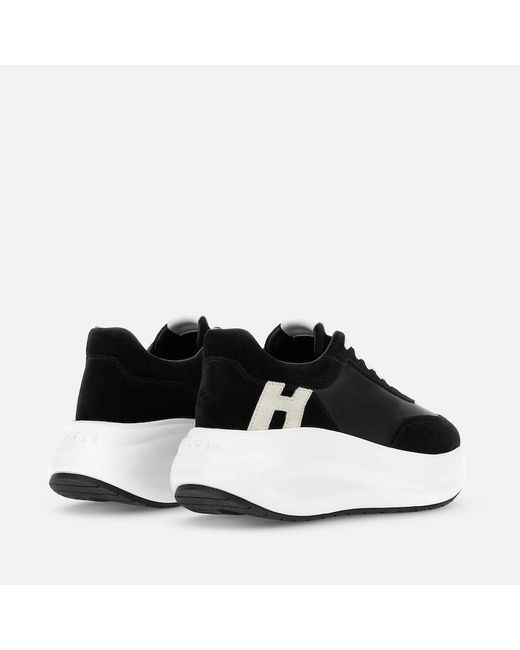 Hogan Black Sporty Sneakers,