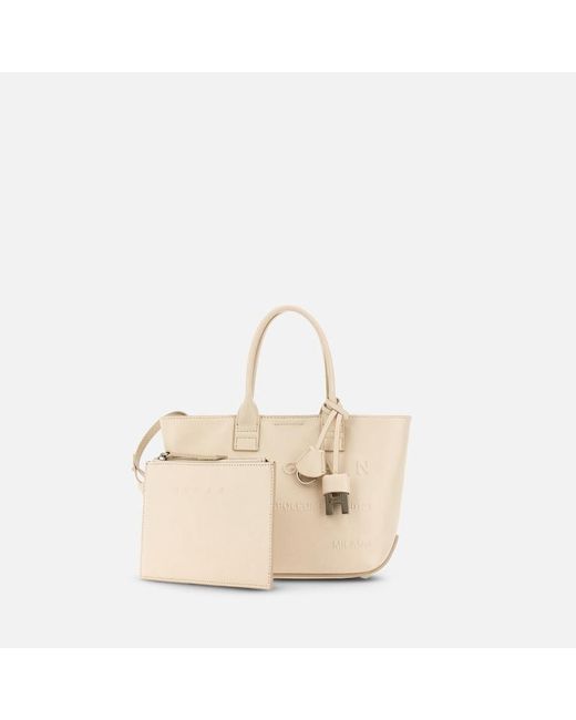 Bolso Shopping Adress Mini Hogan de color Natural