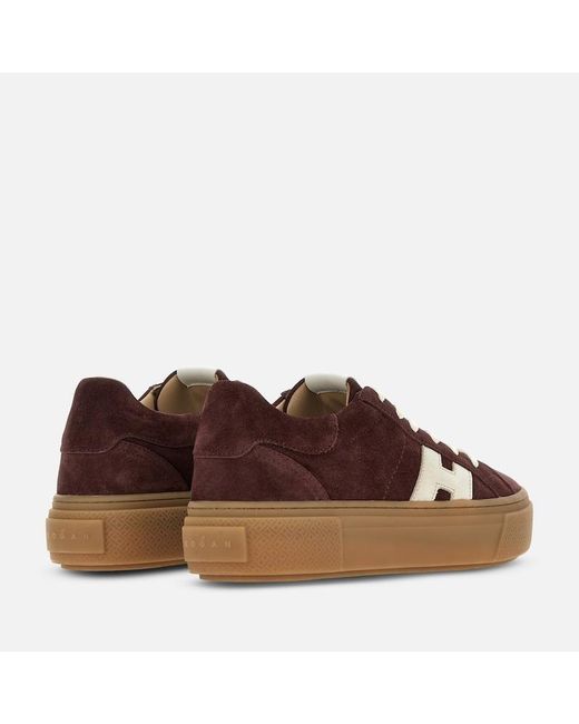 Hogan Brown Flat Sneakers,