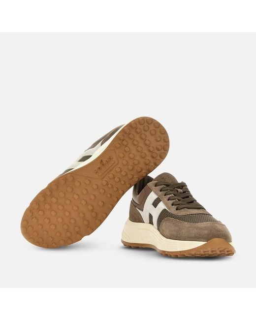 Hogan Brown Sporty Sneakers, for men