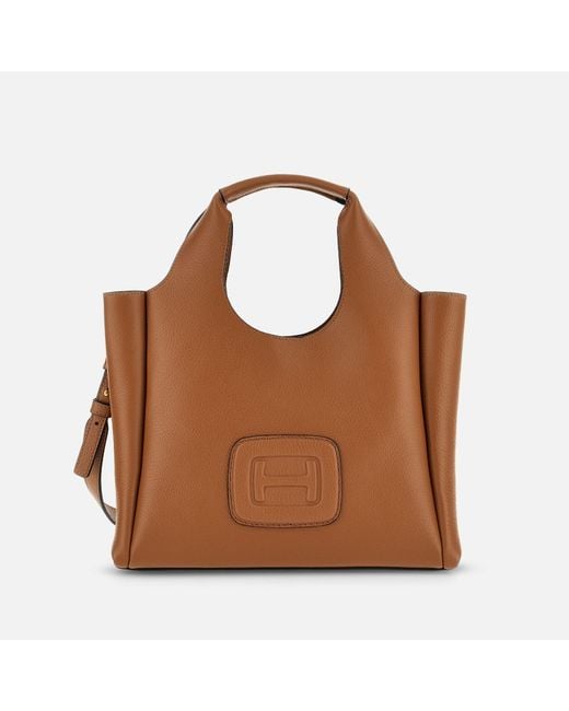 Hogan Brown H-bag Shopping Bag Small