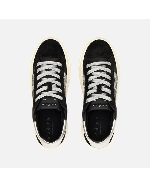 Hogan Black Flat Sneakers,