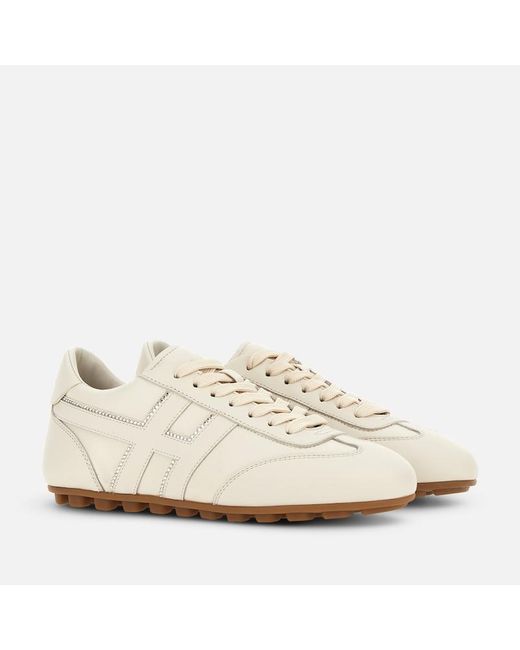 Hogan White Flat Sneakers,