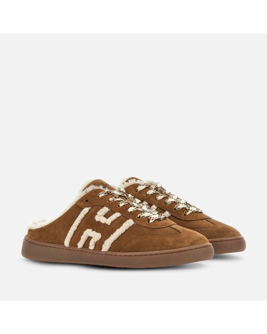 Hogan Brown Mules Cool
