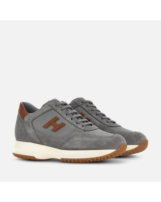Hogan Gray Chunky Sneakers, for men
