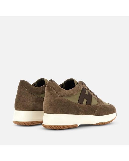 Hogan Brown Chunky Sneakers, for men