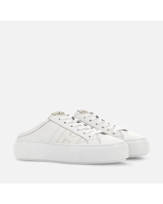 Hogan White Mules Crosswind