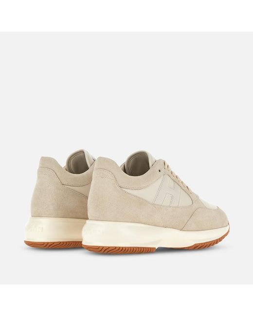 Hogan Natural Yogurt Interactive H713 Lace-Up Sneakers