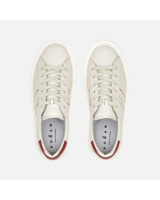 Hogan White Flat Sneaker, ,Off for men
