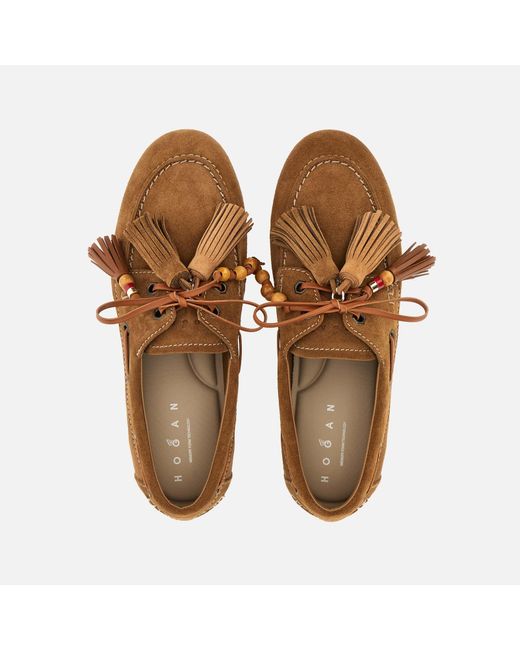 Hogan Brown Bootsschuhe Olympia