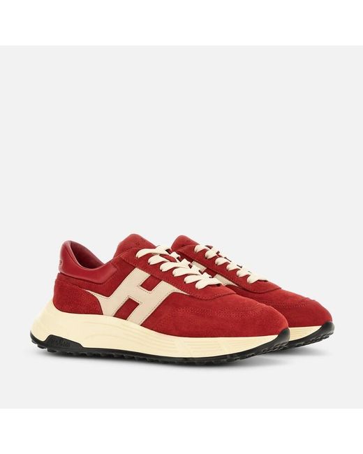 Hogan Red Sporty Sneakers, for men