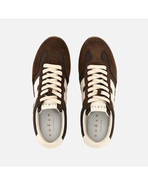 Hogan Brown Sporty Sneakers,