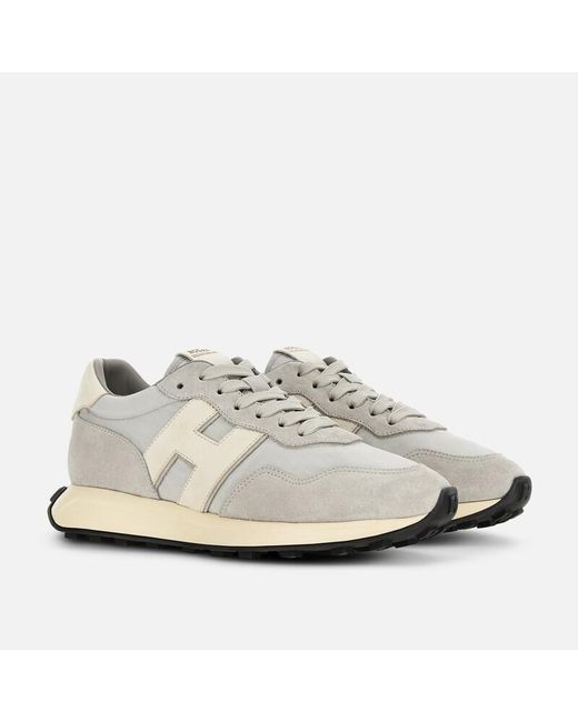 Hogan White Sporty Sneakers, for men