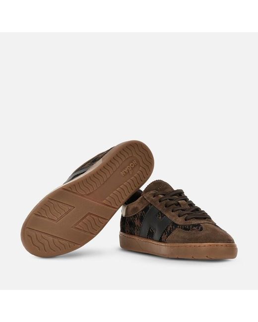 Hogan Brown Flat Sneakers,