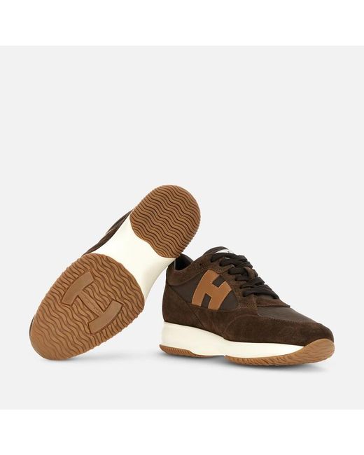 Hogan Brown Chunky Sneakers, for men