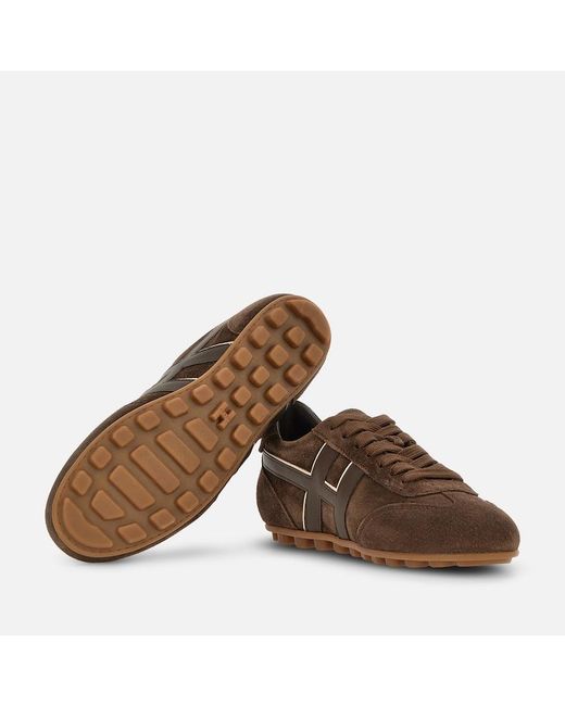 Hogan Brown Sporty Sneakers,