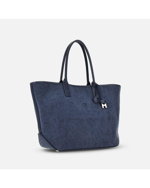 Hogan Blue Shopper Script Medium