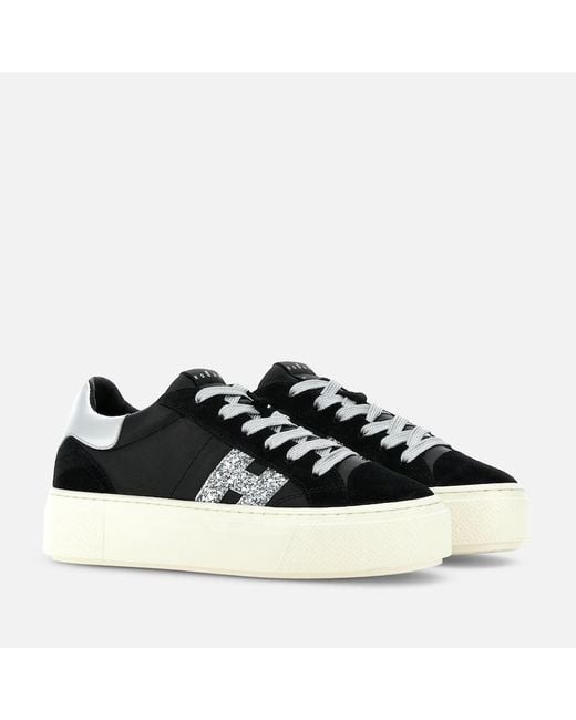 Hogan Black Flat Sneakers,