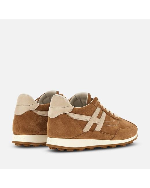 Hogan Brown Sporty Sneakers,