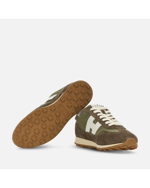 Hogan Green Sporty Sneakers,