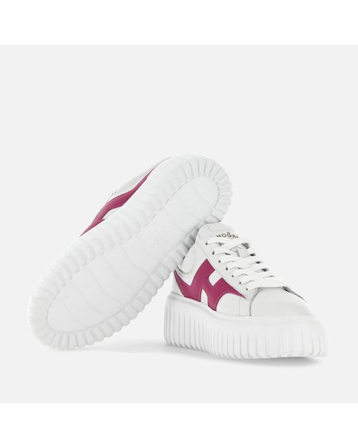 Hogan Pink Sneakers H-stripes