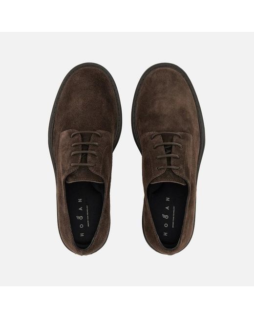 Hogan Brown Lace-Ups And Moccasins, for men